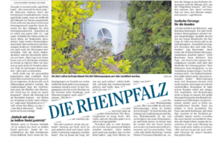 Auschnitt eines Zeitungsartikels der Rheinpfalz