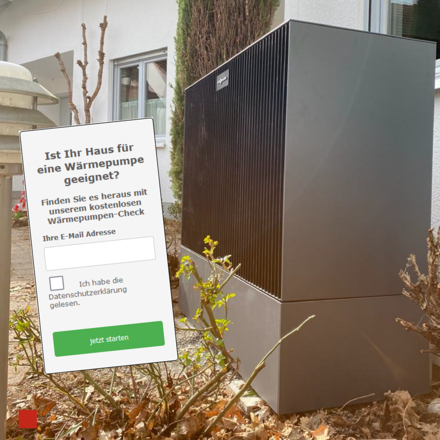 Wärmepumpe von Viessmann steht vor einem Einfamilienhaus, installiert von der Firma Andreas Lantz.