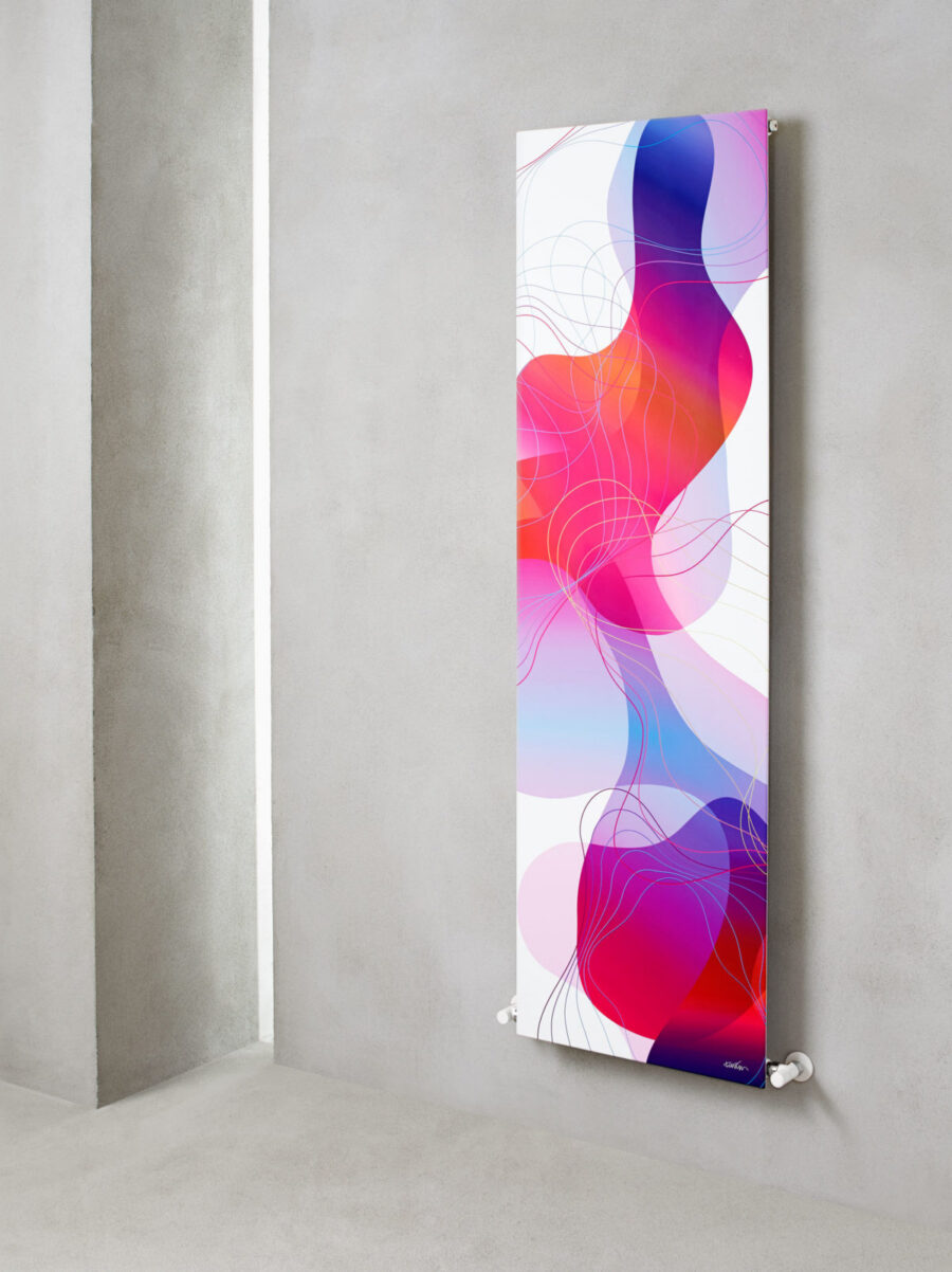 Perfekte Harmonie zwischen Wärme und Farbe bietet die „Art radiators“- Kollektion von Designer Karim Rashidin für den italienischen Hersteller Caleido.
