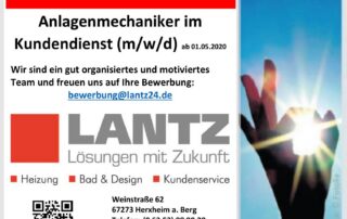 Stellenanzeige der Firma Andreas Lantz.