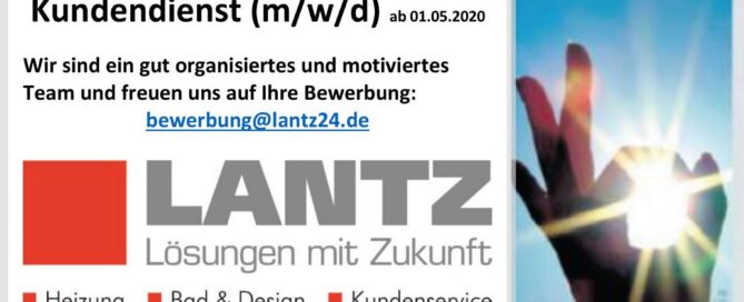 Stellenanzeige der Firma Andreas Lantz.